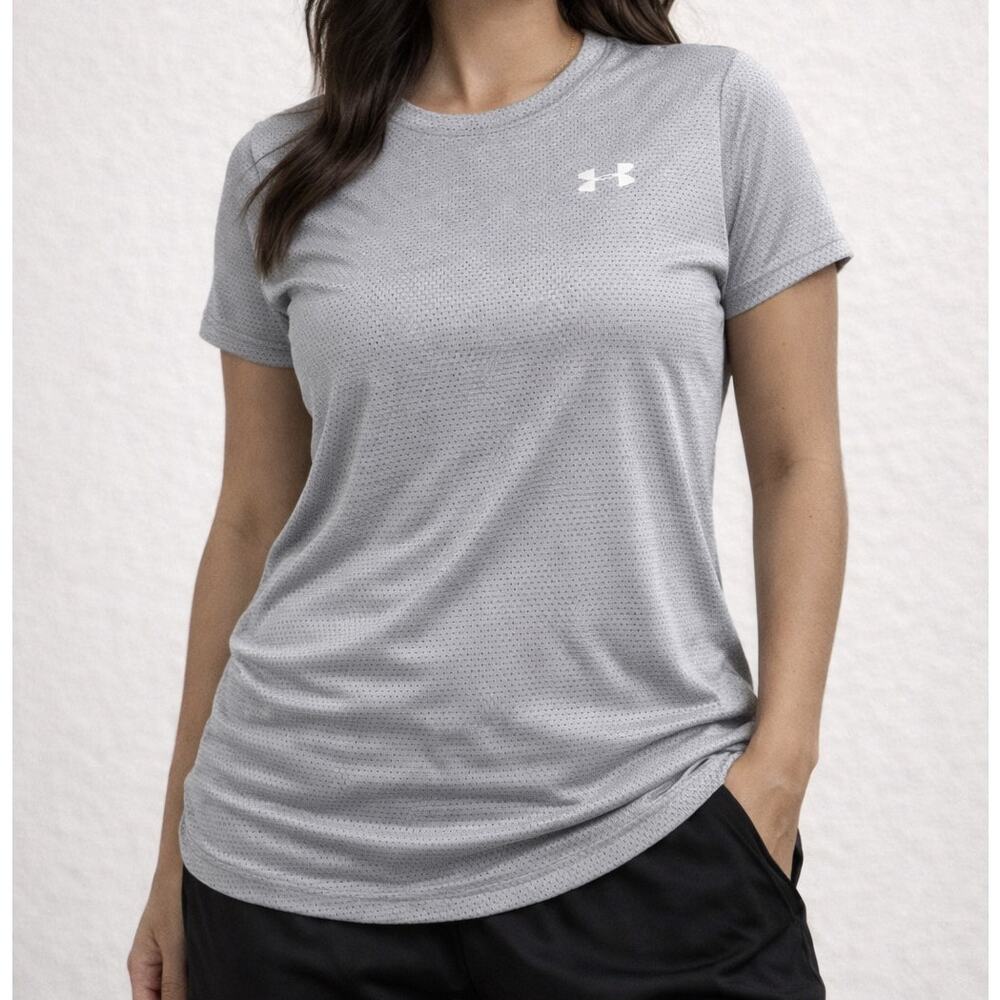 Under Armour Gray HeatGear Athleisure Short Sleeve Athletic Tee Shirt XL